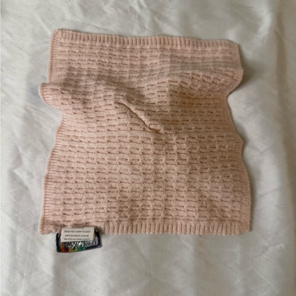 NYGB Pink Bunny Rabbit Security Baby Blanket Lovey Sweater Knit Rattle Head 7” - Picture 6 of 6